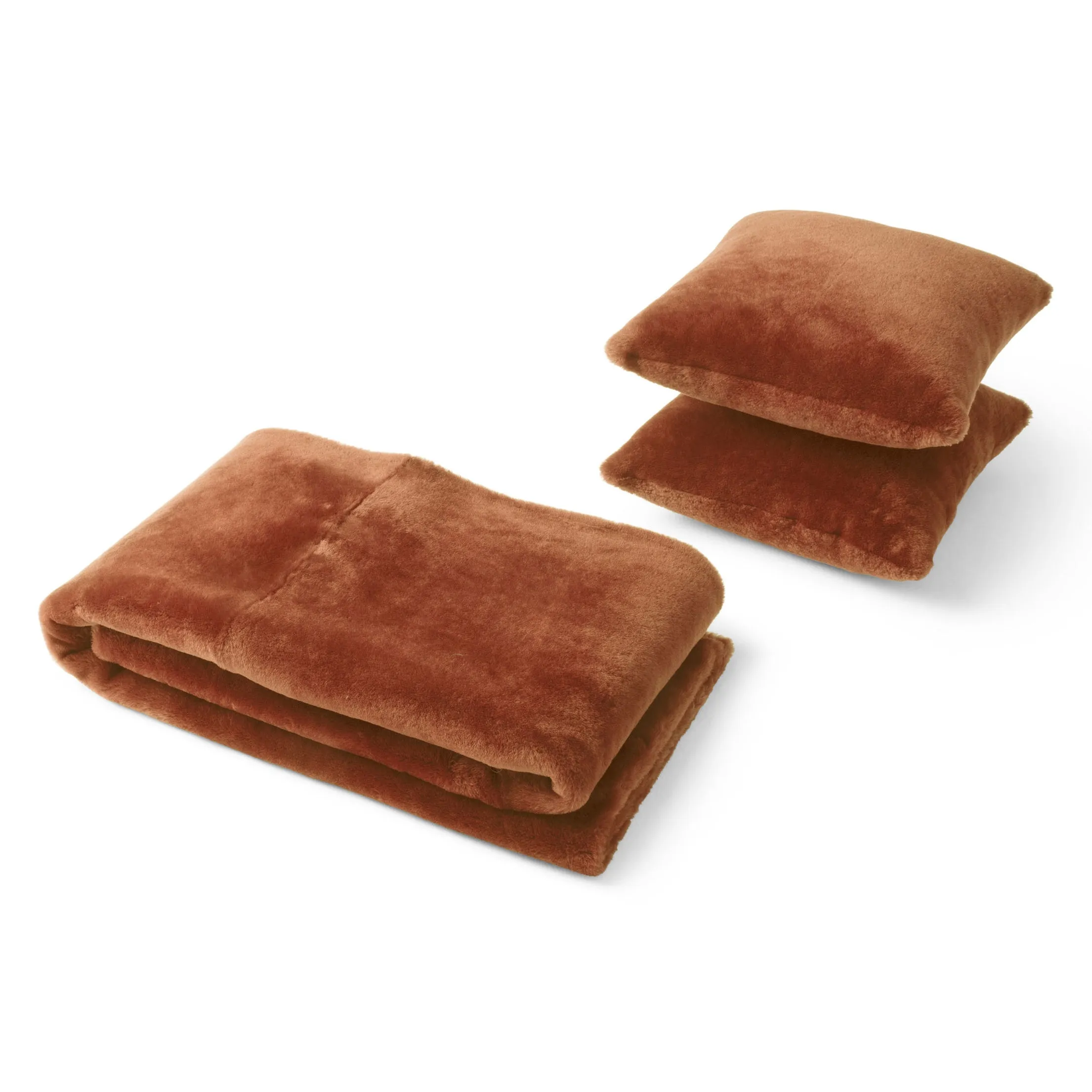 Plaid Throw Blanket and Cushion Set