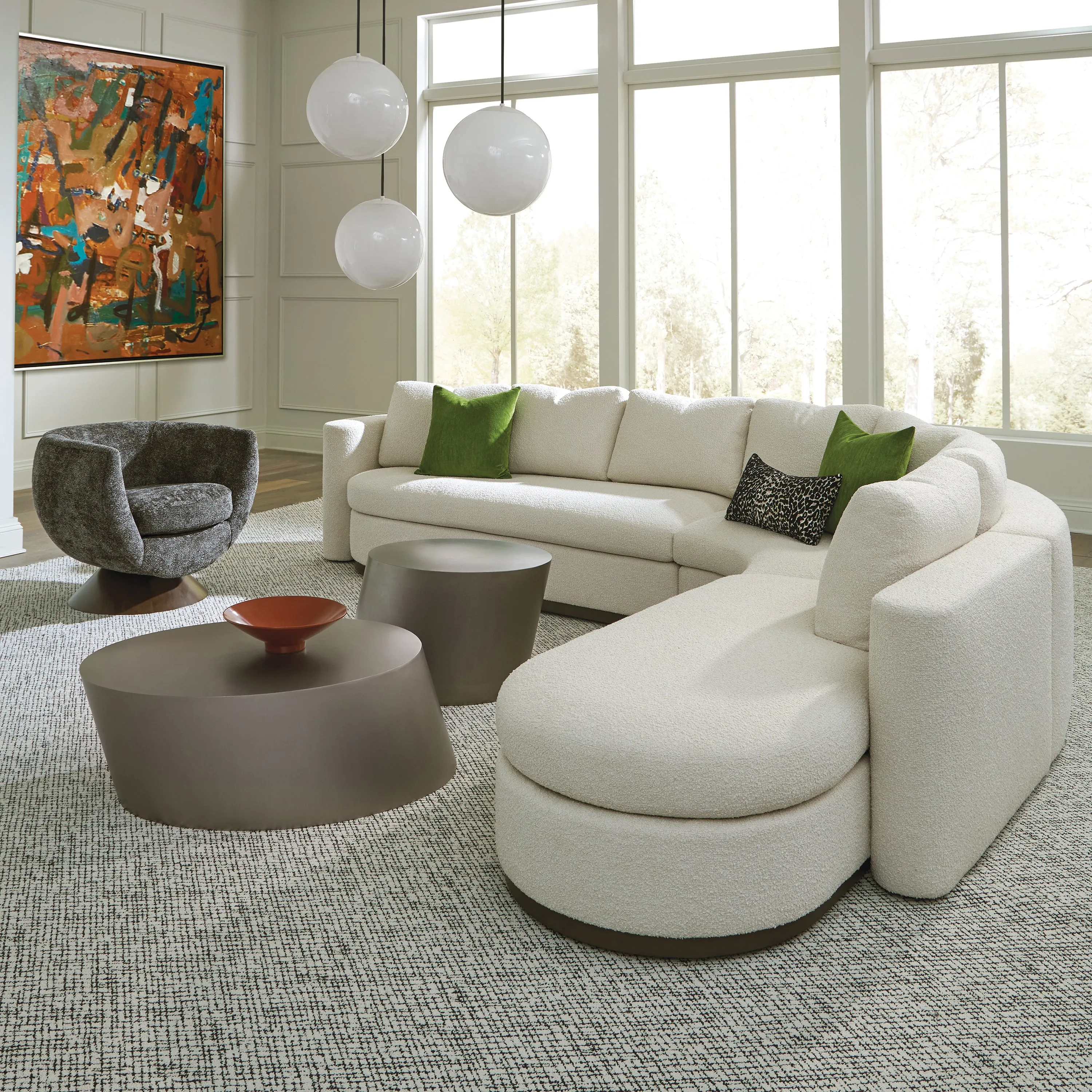 Playing Hooky Curved Sectional with Chaise