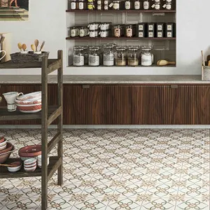 Provenza Green Bloom Pattern Porcelain Tile 22x22cm Matt