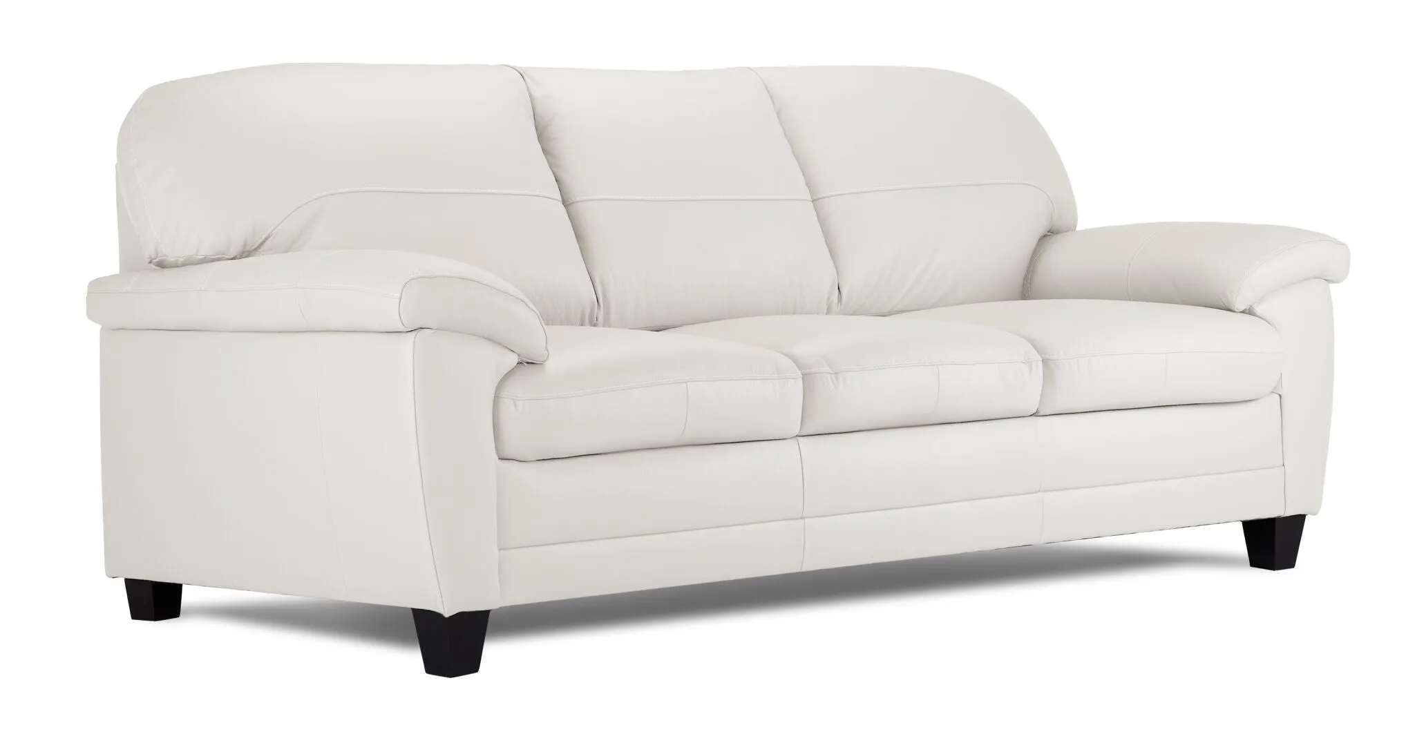 Raphael Leather Sofa and Chair Set - Silver Grey