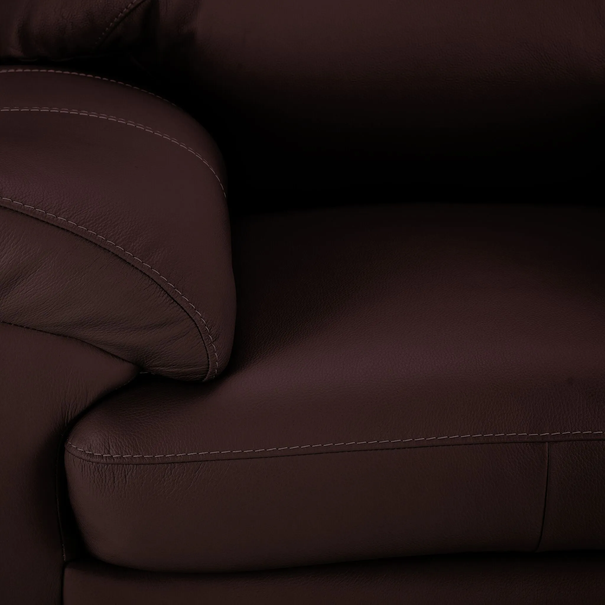 Raphael Leather Sofa and Loveseat Set - Mocha