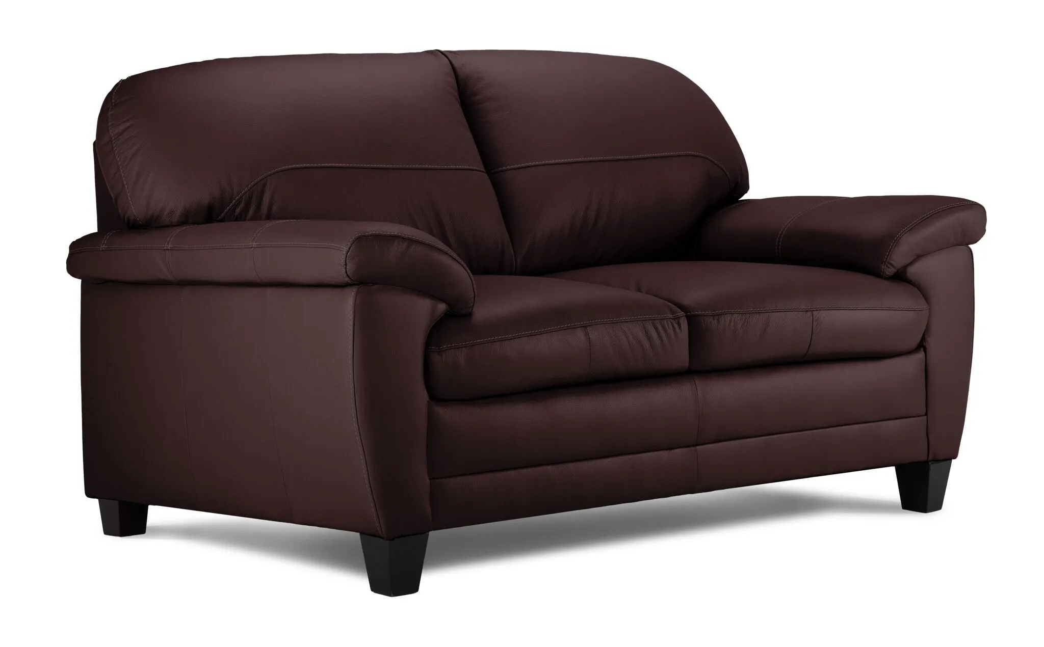 Raphael Leather Sofa and Loveseat Set - Mocha