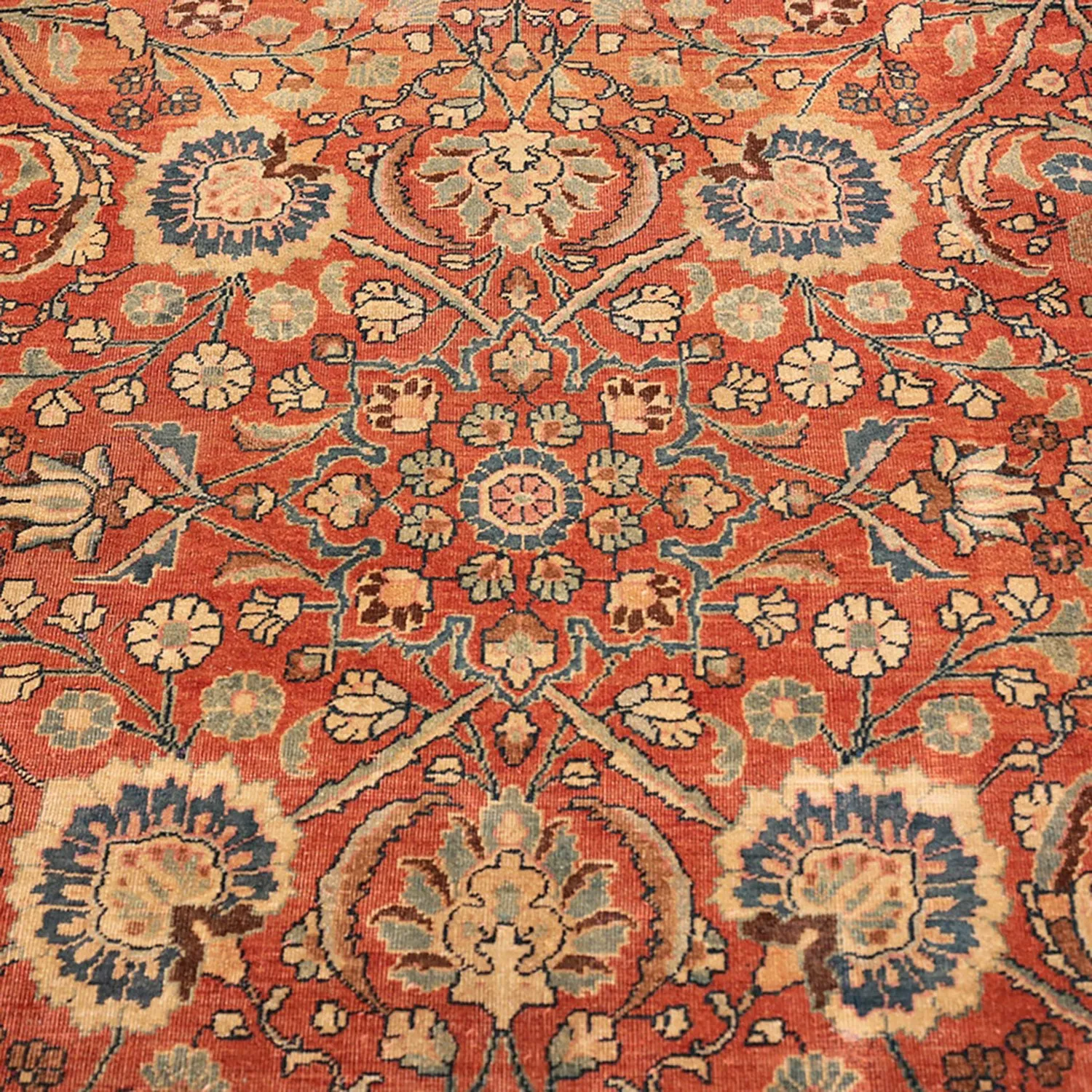 Red Antique Tabriz Persian Rug - 11'2" x 18'6"