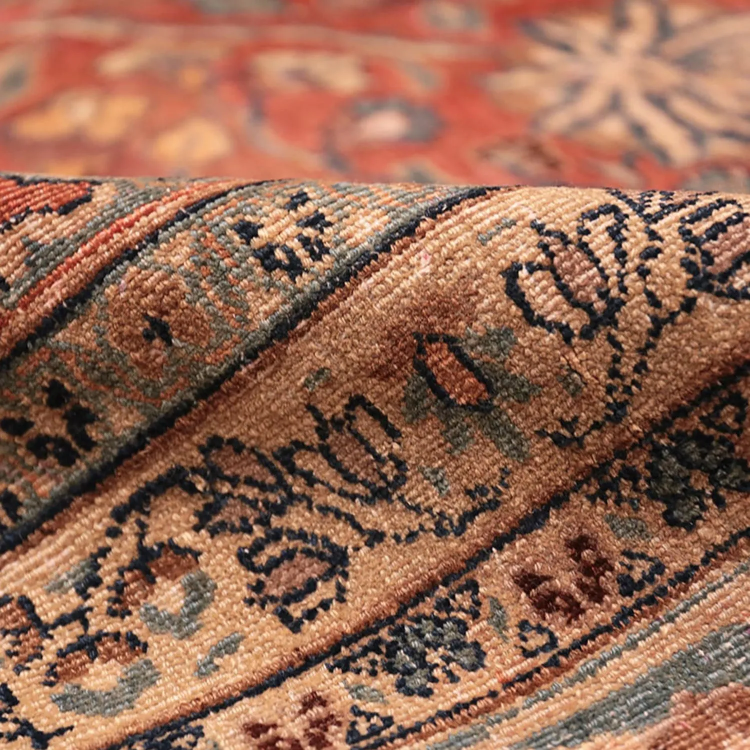 Red Antique Tabriz Persian Rug - 11'2" x 18'6"