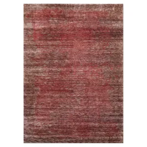 Red Nu Vibrant Tibetan Modern Silk Rug - 8' x 10'