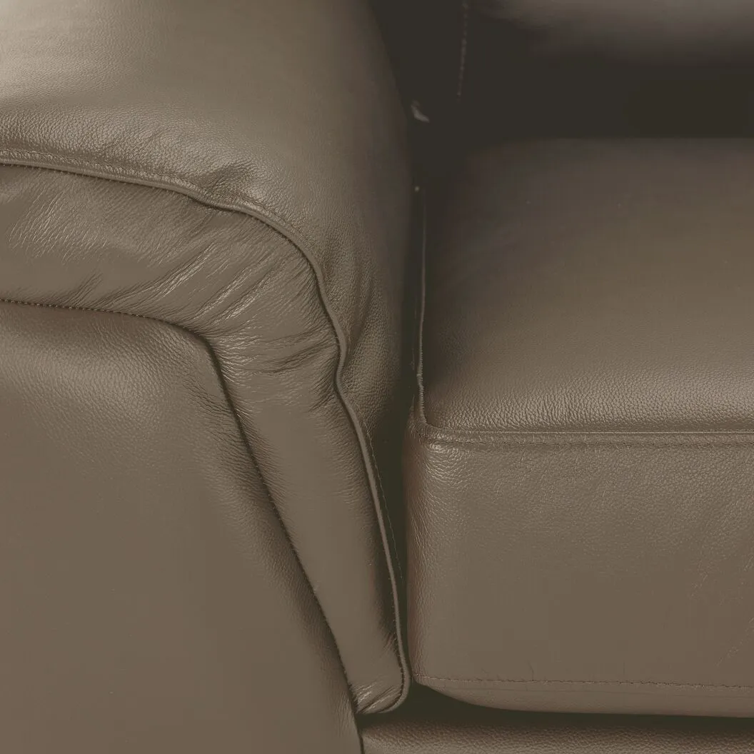 Reynolds Leather Sofa and Loveseat Set - Grey