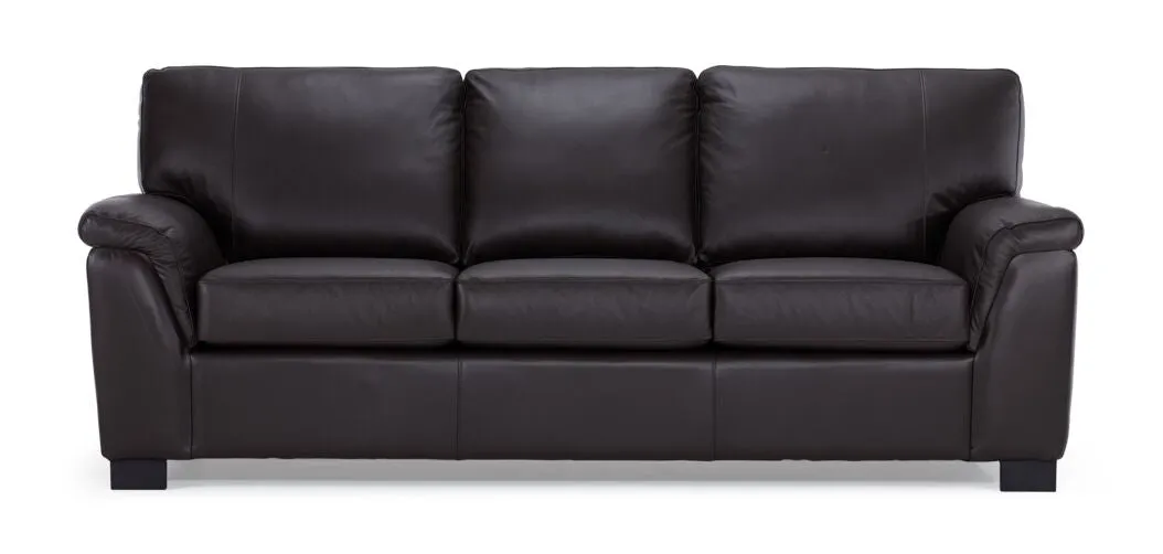 Reynolds Leather Sofa - Coffee