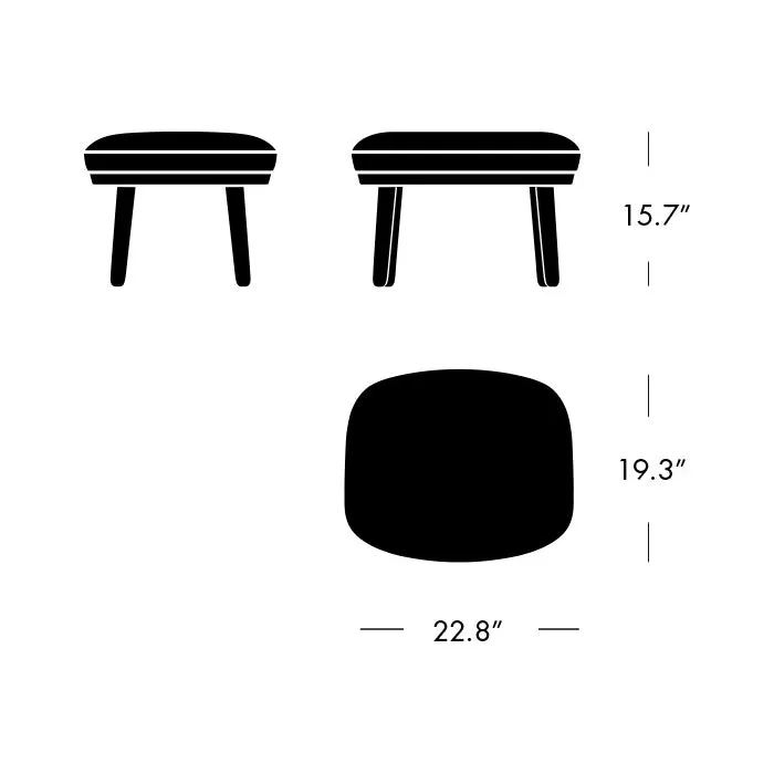 Ro Lounge Chair with Wood Legs