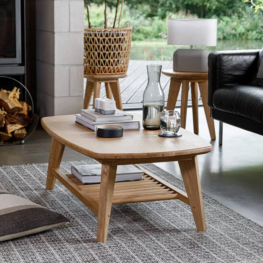 Salters Oak Coffee Table With Storage Funky Chunky