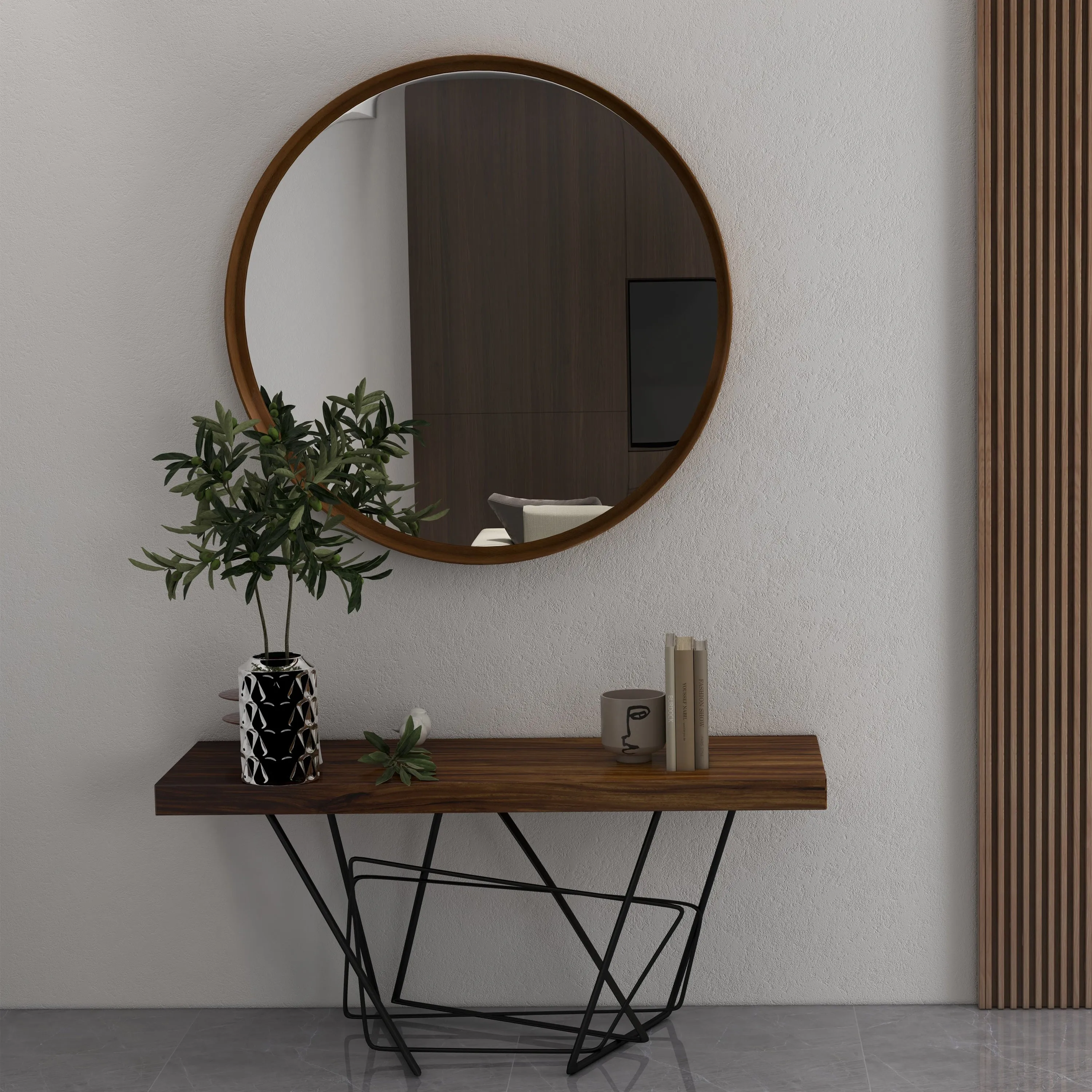Samar Round Mirror