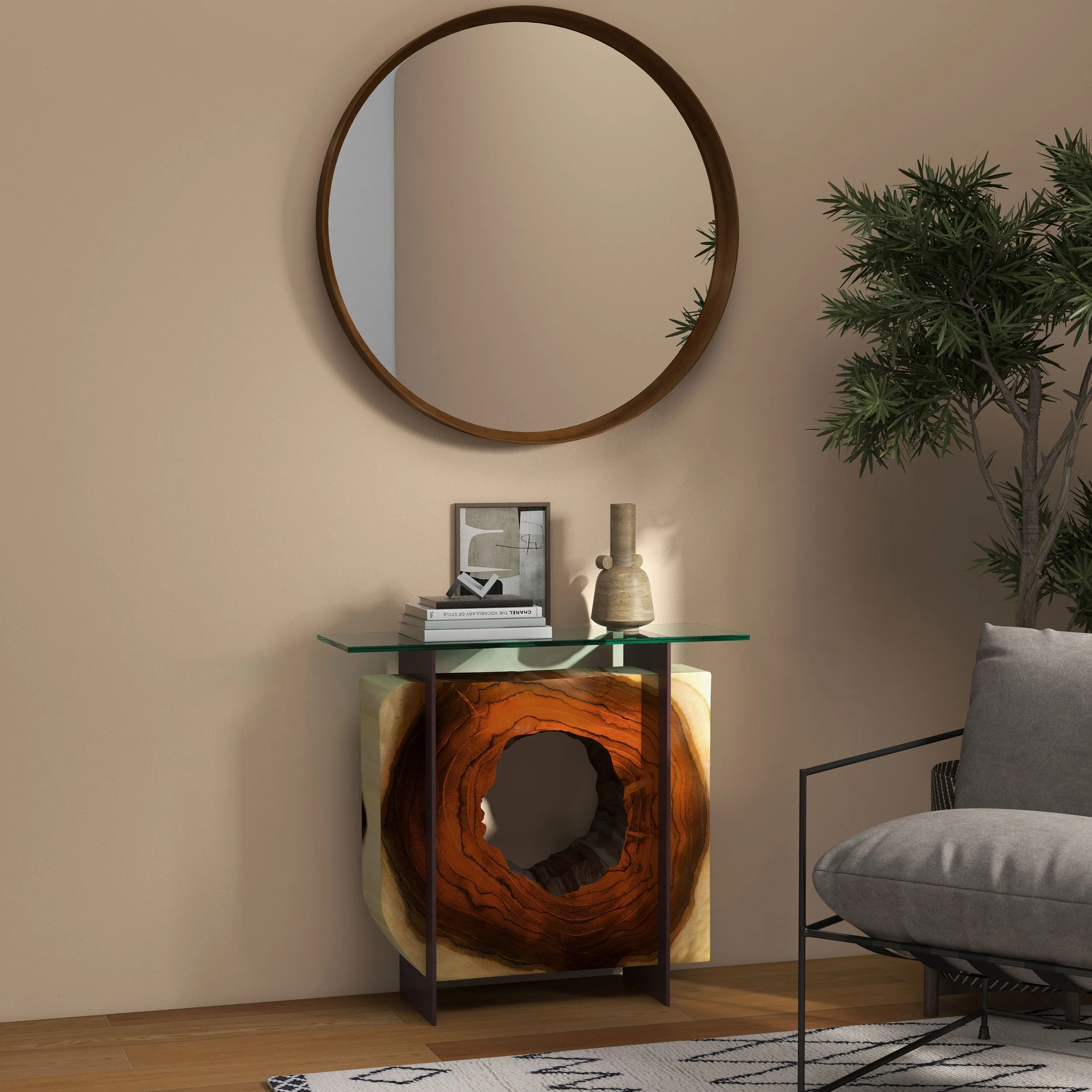 Samar Round Mirror