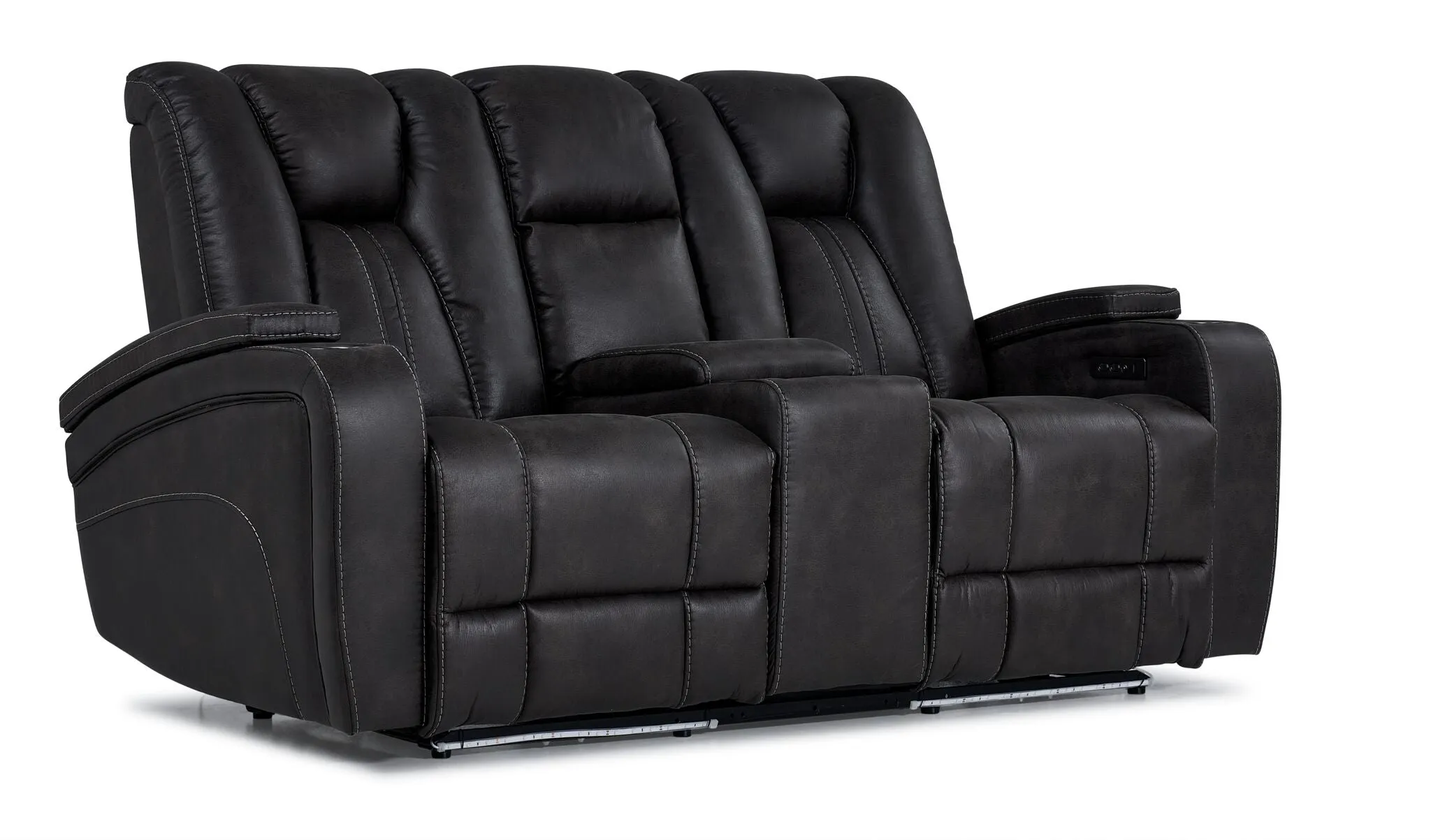 San Antonio Dual Power Reclining Sofa and Loveseat Set - Grey