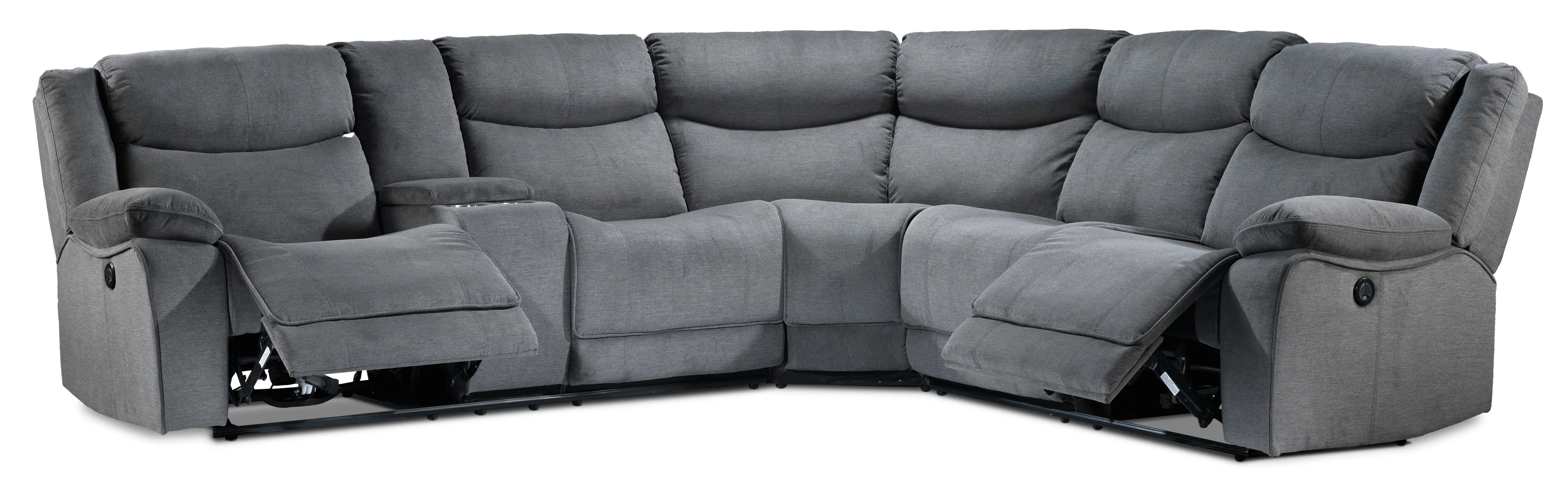 Saxon 3-Piece Power Reclining Sectional - Dynamite Charcoal
