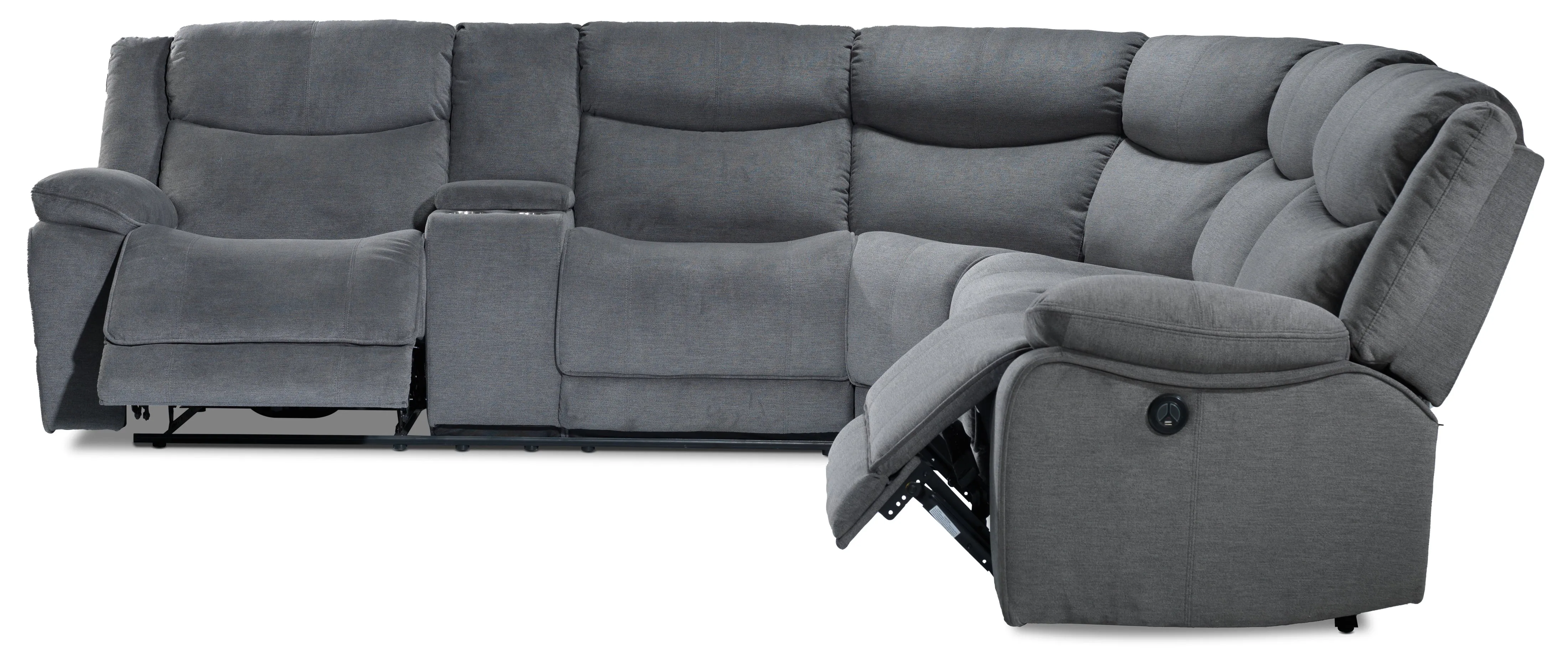 Saxon 3-Piece Power Reclining Sectional - Dynamite Charcoal