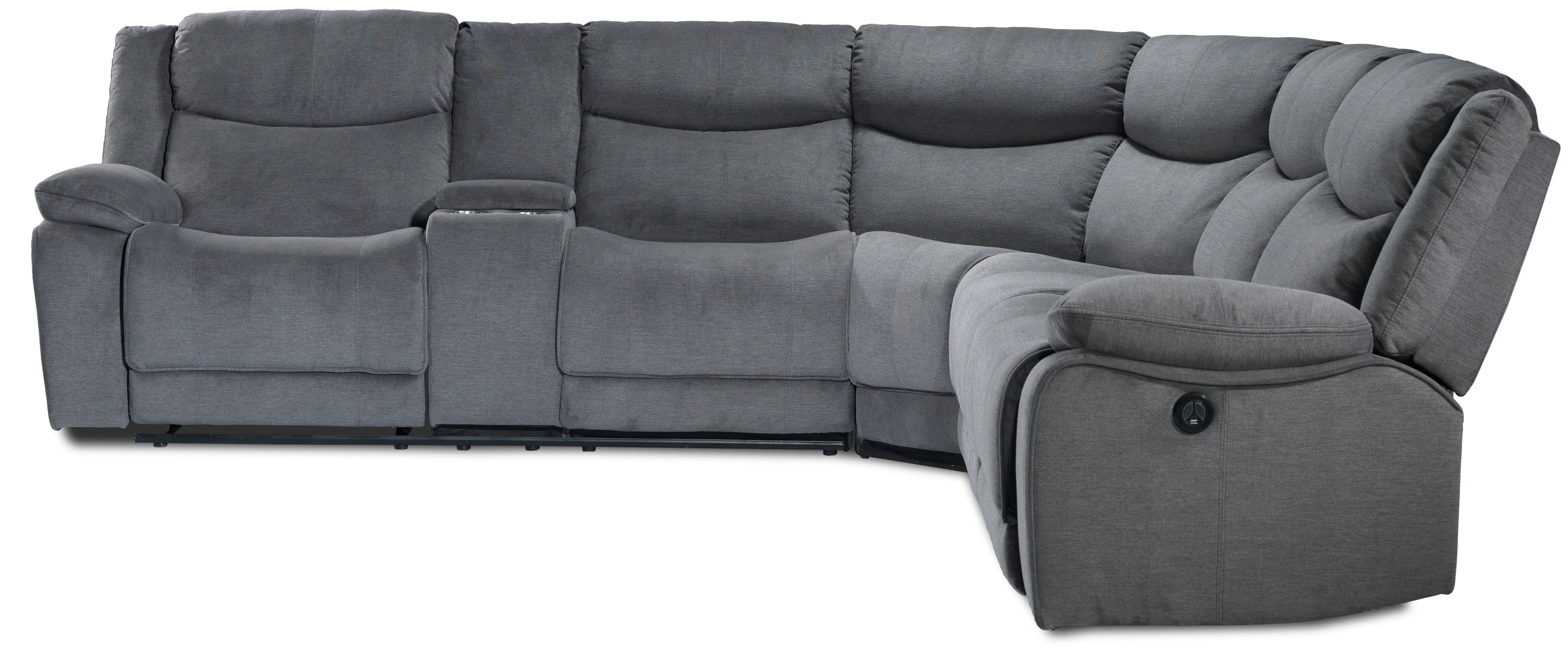 Saxon 3-Piece Power Reclining Sectional - Dynamite Charcoal