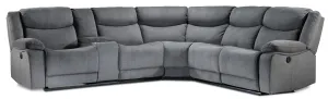 Saxon 3-Piece Power Reclining Sectional - Dynamite Charcoal