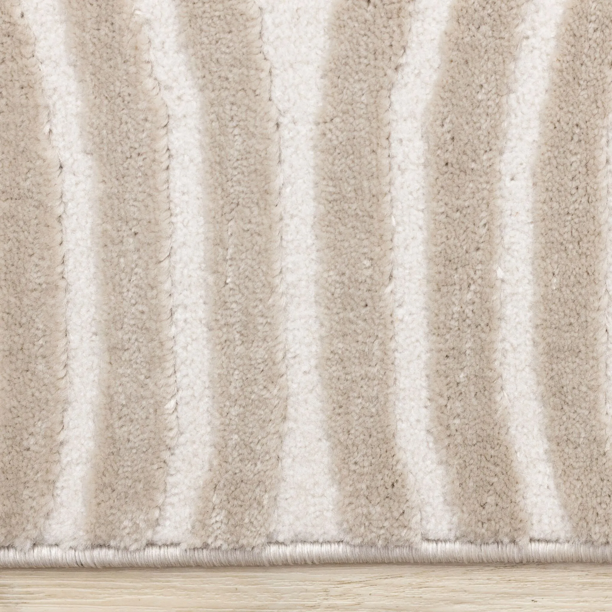 Sculpted Dunes 7'10" x 10'6" Modern Geometric Arches Pattern Area Rug - Cream, Beige