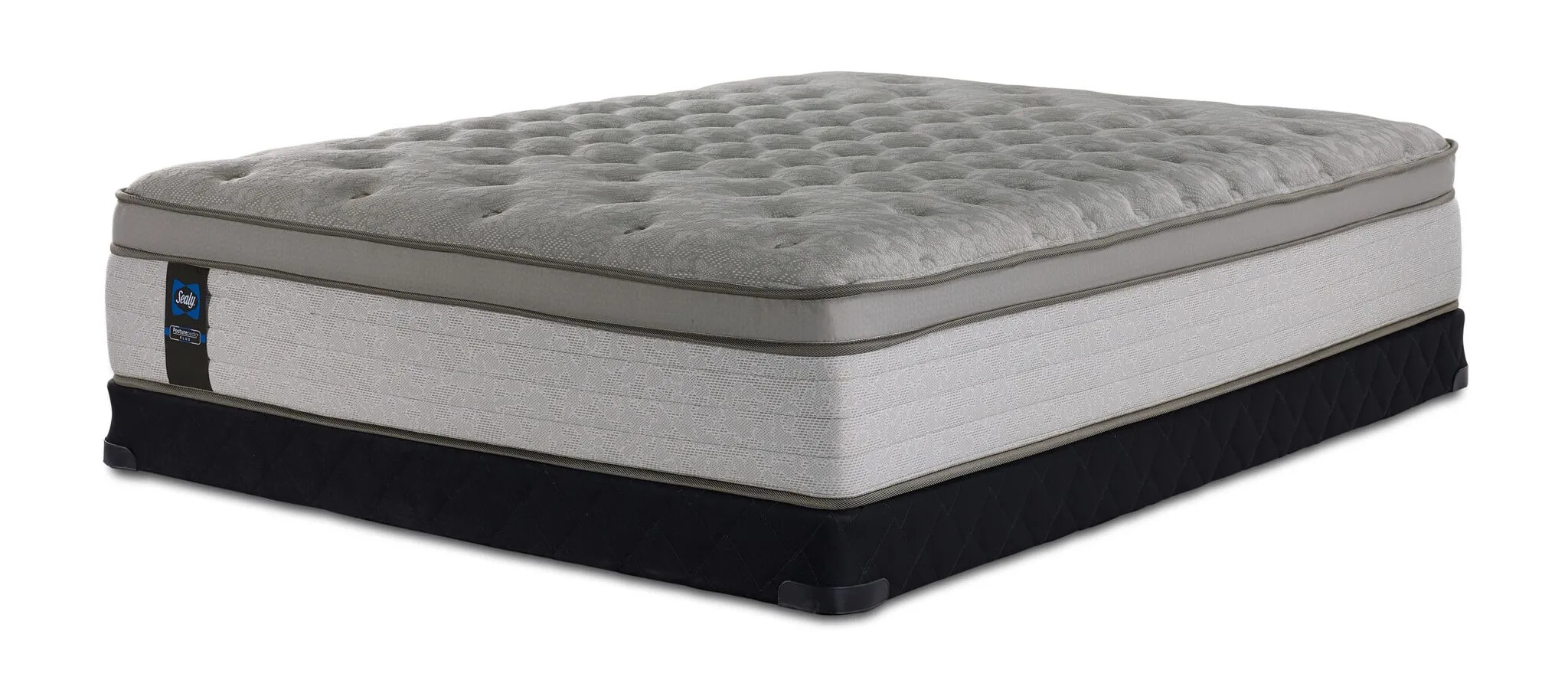 Sealy Posturepedic® Plus Sterling Milana II Luxury Plush Eurotop Queen Mattress and Low Profile Boxspring Set