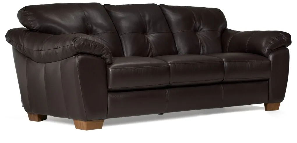 Sloane Leather Sofa and Loveseat Set- Chocolate