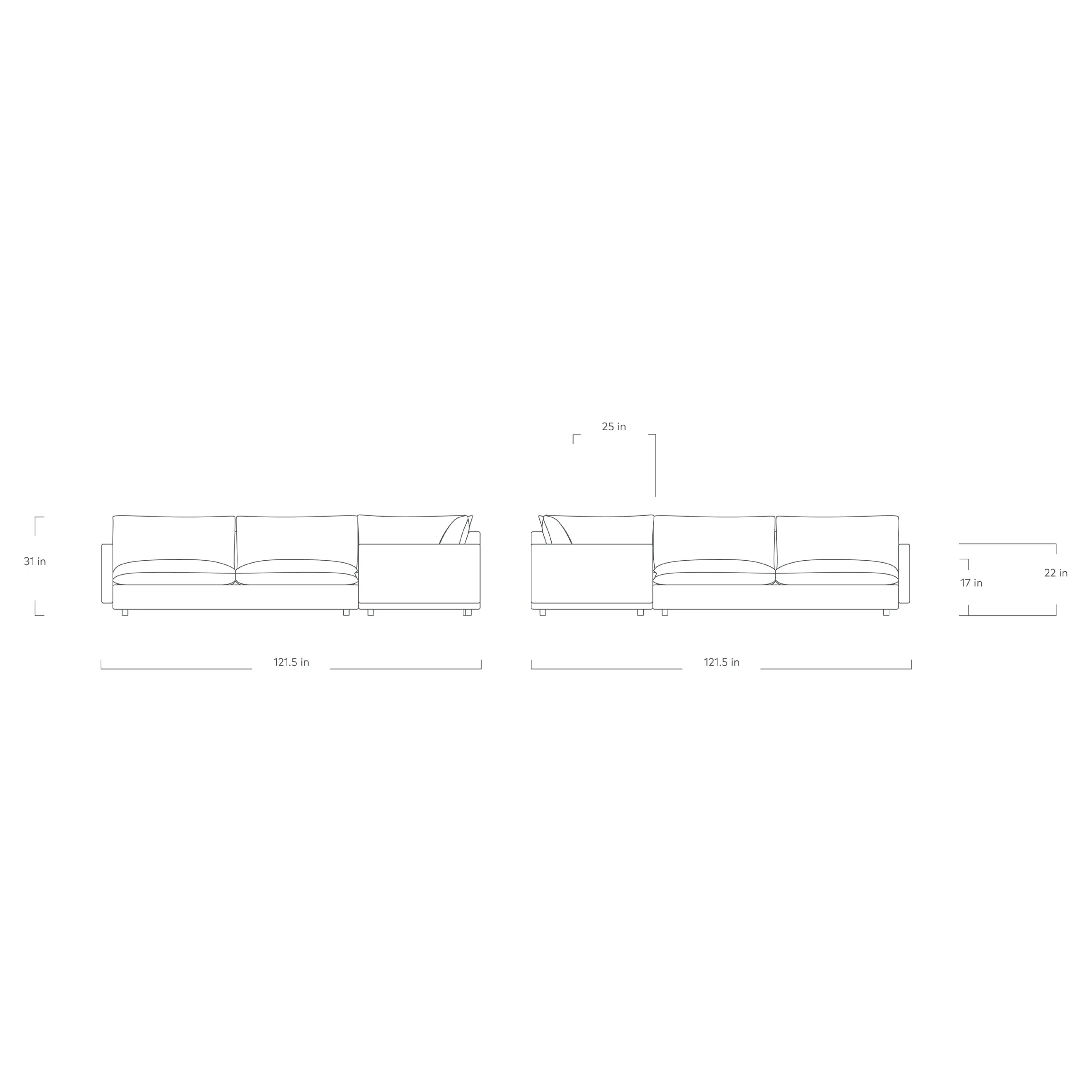Sola Bi-Sectional Sofa