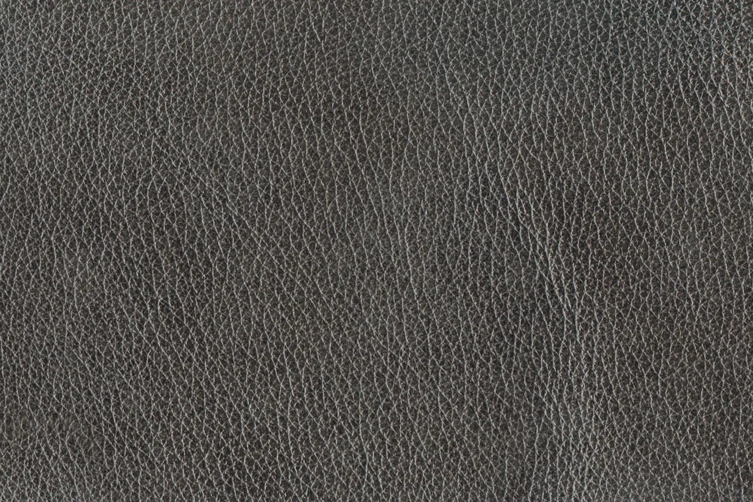 Stampede Leather Ottoman - Charcoal