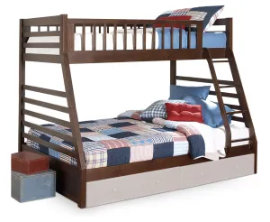 Starship Twin over Full Bunk Bed - Chocolate Cherry