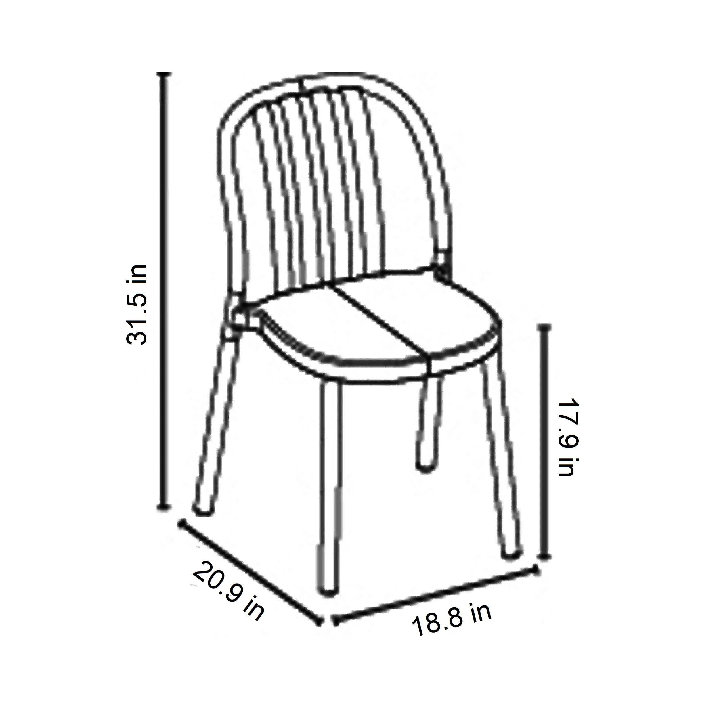 Sue Stacking Dining Chair (Set of 4)