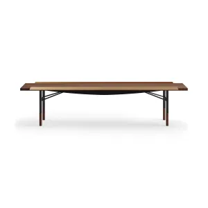 Table Bench with Brass Edges