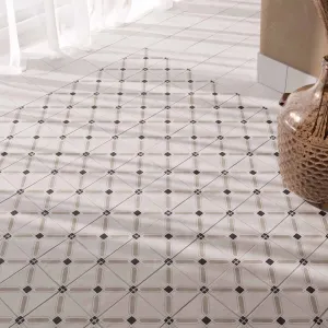 Tanger Sand Cross Pattern Porcelain Tile 12x12cm Natural Matt