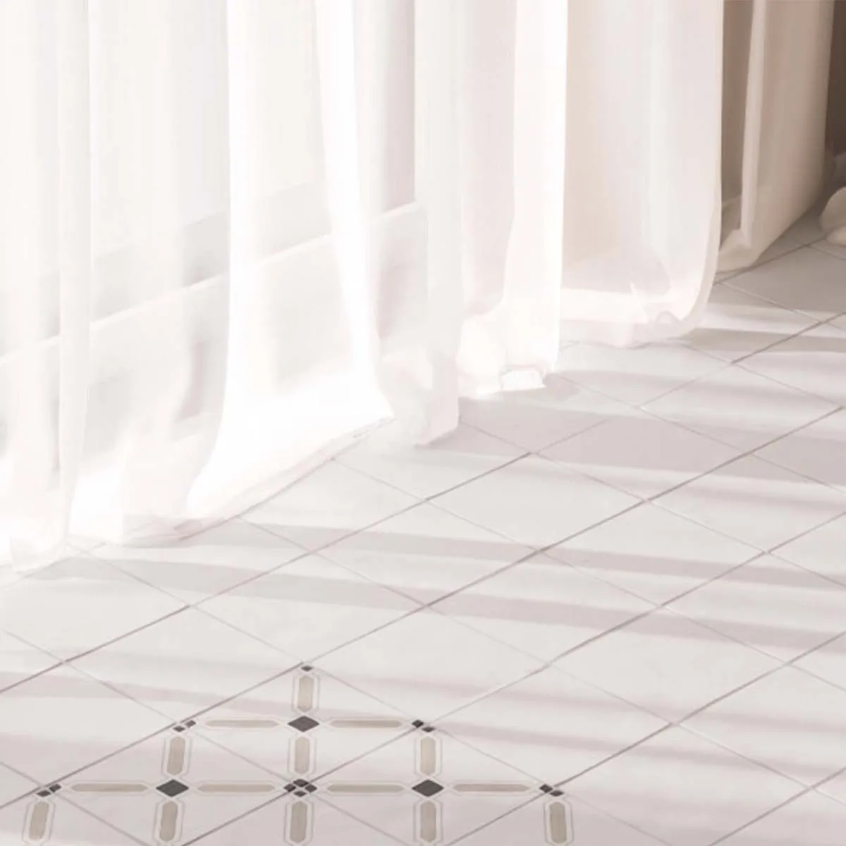 Tanger White Porcelain Tile 12x12cm Natural Matt