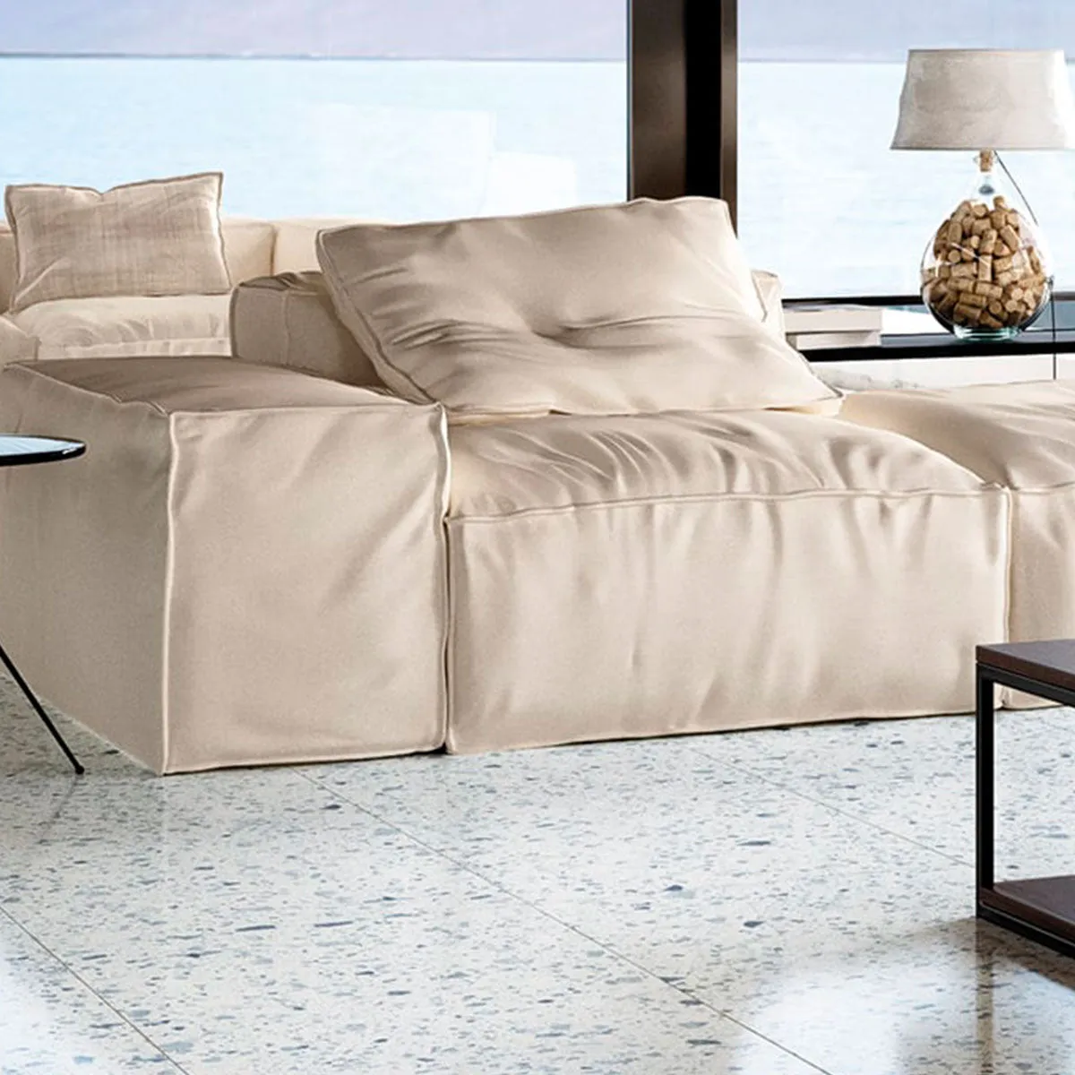 Terrazzo Lusso Blue Full-Bodied Porcelain Tile 60x60cm Matt