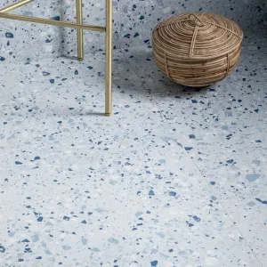 Terrazzo Lusso Blue Full-Bodied Porcelain Tile 60x60cm Matt