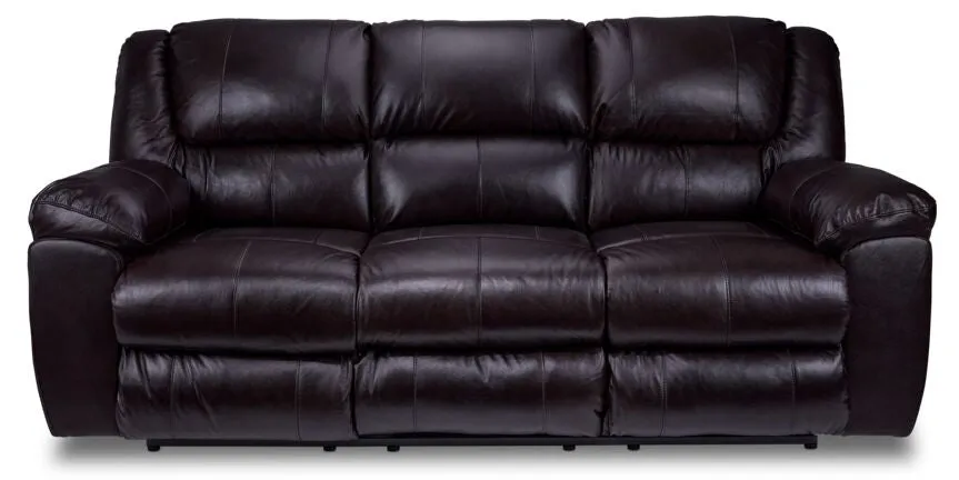Transformer II Leather Power Reclining Sofa with Drop Down Table - Chocolate