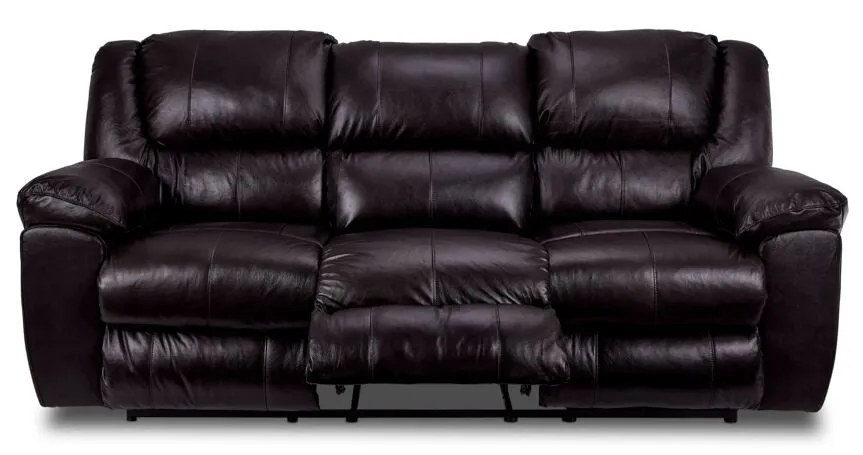Transformer II Leather Power Reclining Sofa with Drop Down Table - Chocolate