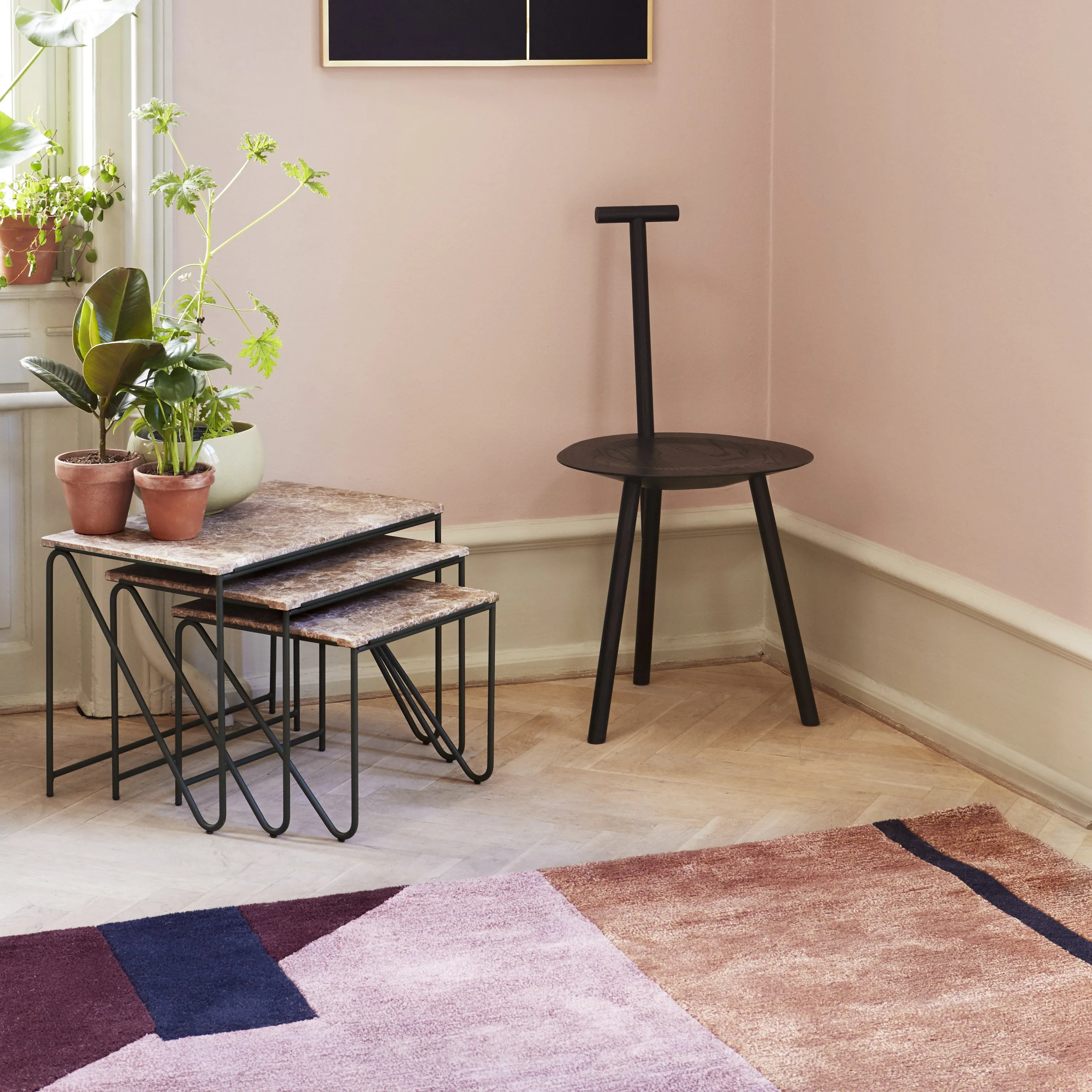 Triptych Nesting Table