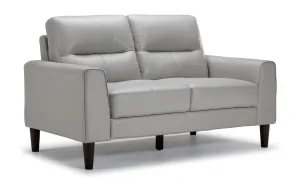 Verissimo Leather Loveseat - Silver