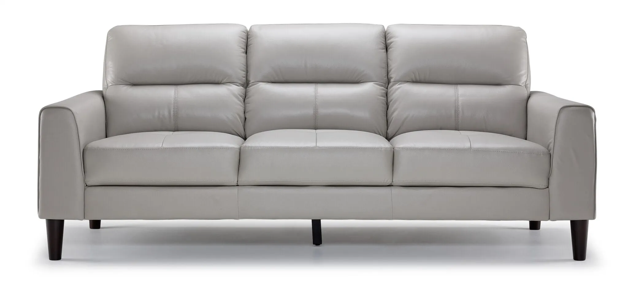 Verissimo Leather Sofa - Silver