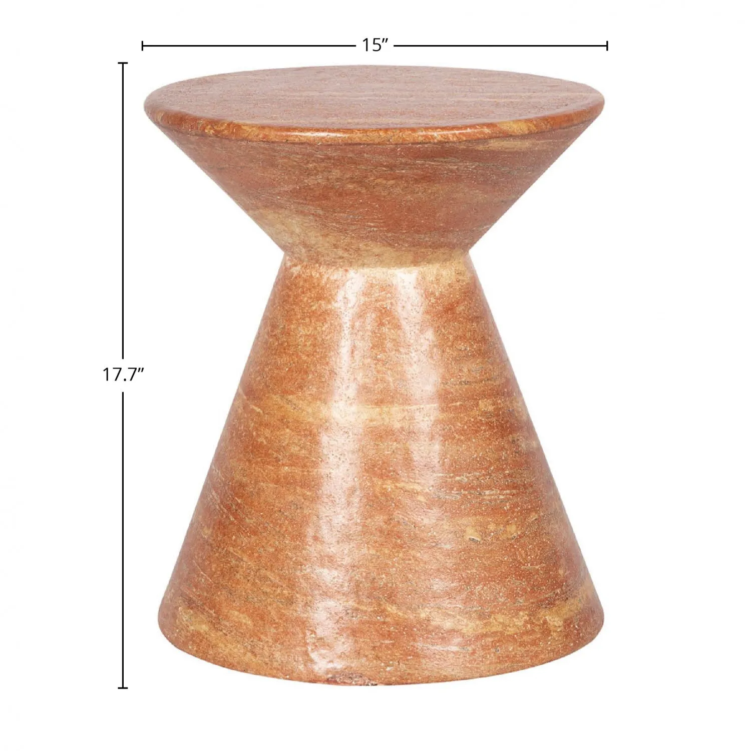 Veylia Side Table - Terra Cotta
