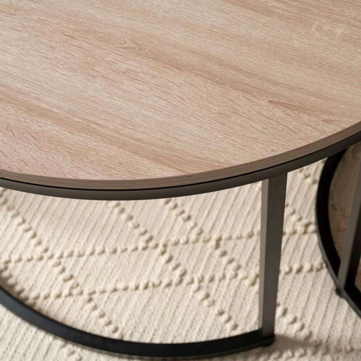 Vigo Nesting Coffee Tables - Black Mocka