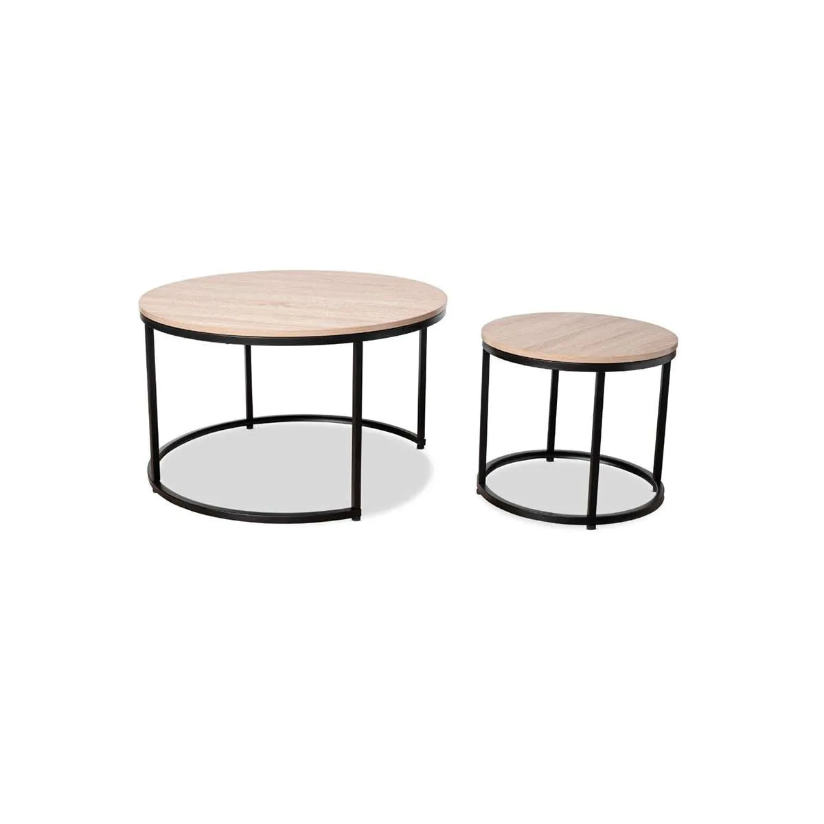 Vigo Nesting Coffee Tables - Black Mocka