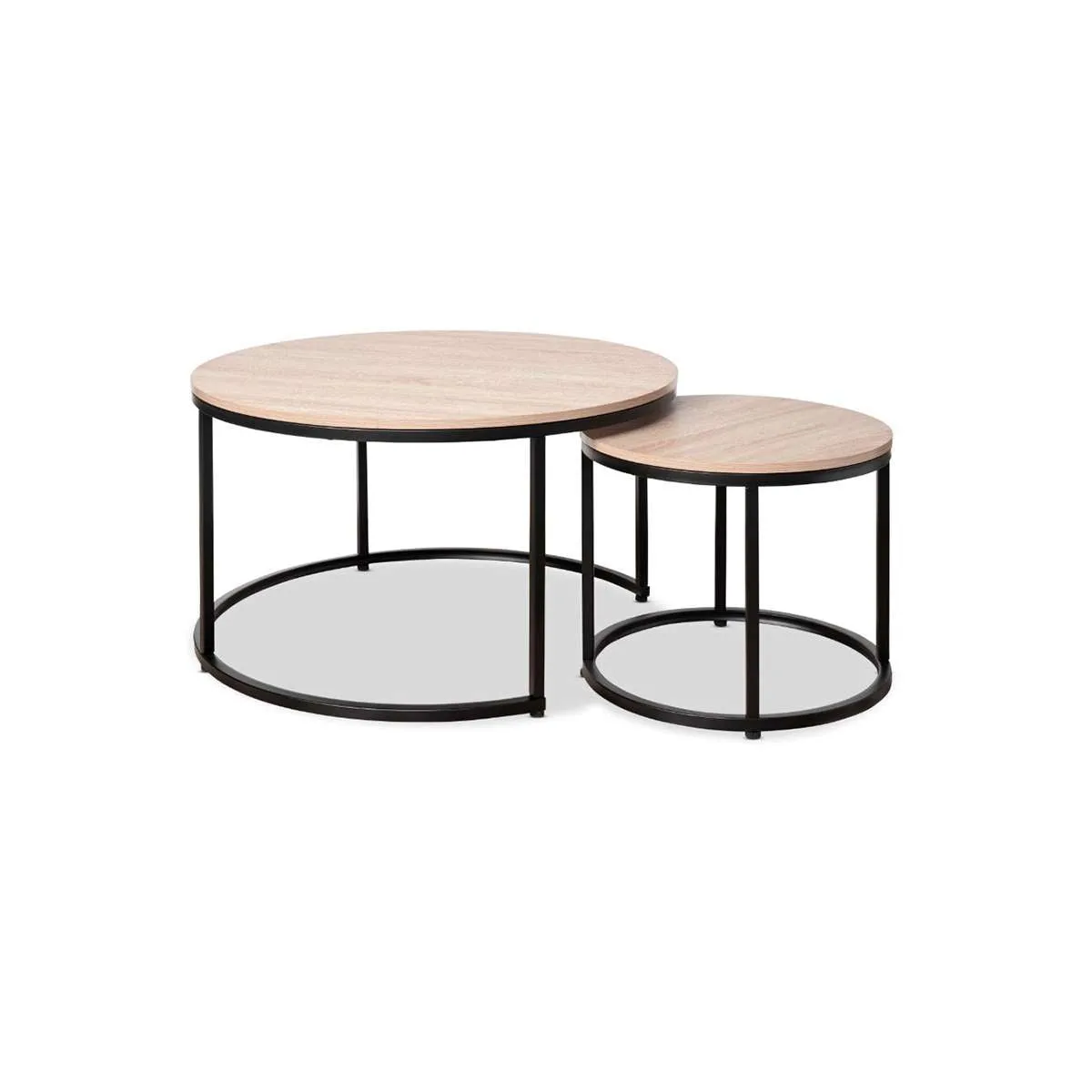 Vigo Nesting Coffee Tables - Black Mocka