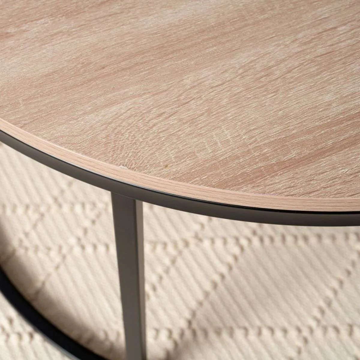 Vigo Nesting Coffee Tables - Black Mocka
