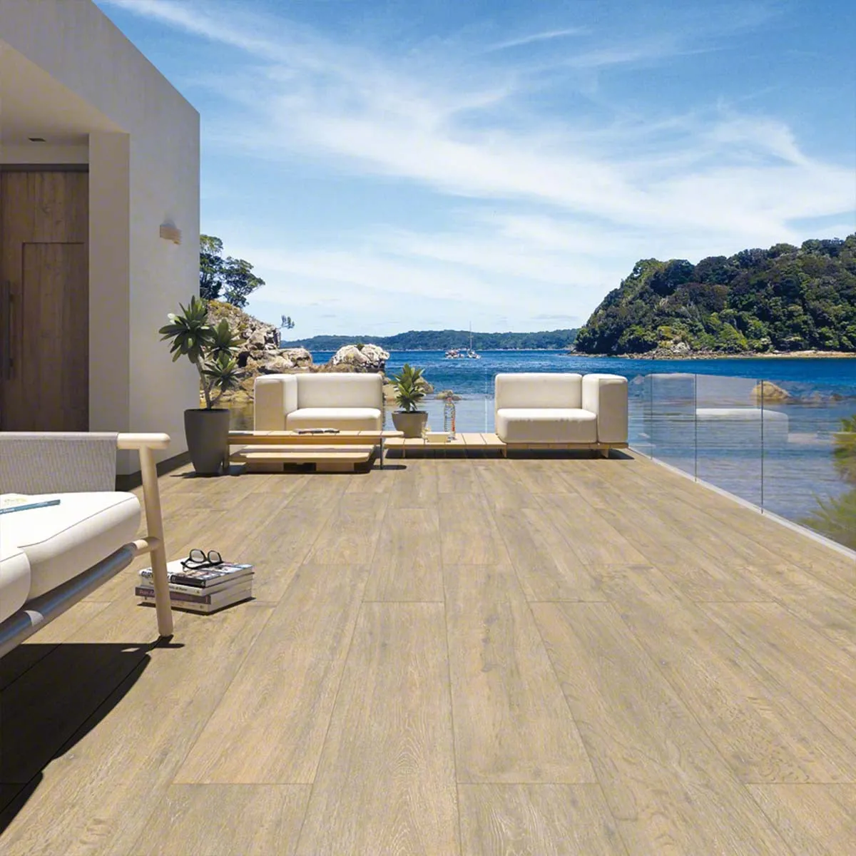 Vives Bowden-R Beige Wood Effect Porcelain Tile 19x120cm Matte