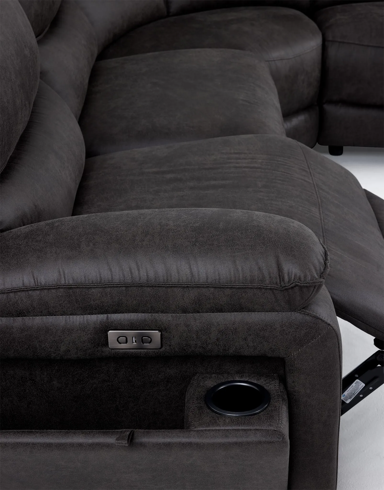 Weston 5-Piece Power Reclining Sectional - Granite